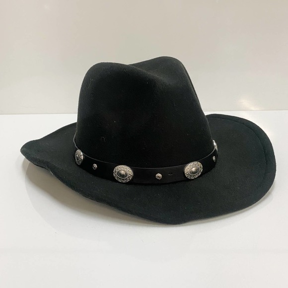 NWT Black Embellished Western Cowboy Hat - Picture 1 of 9